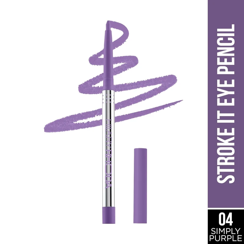 Hilary Rhoda Stroke It Eye Pencil | Coloured Eyeliner and Kajal Pencil | Easy Glide & Quick-Drying Formula | Matte Finish | Built-in Sharpener | 0.26g (Simply Purple | Shade 04) - Thumbnail 2